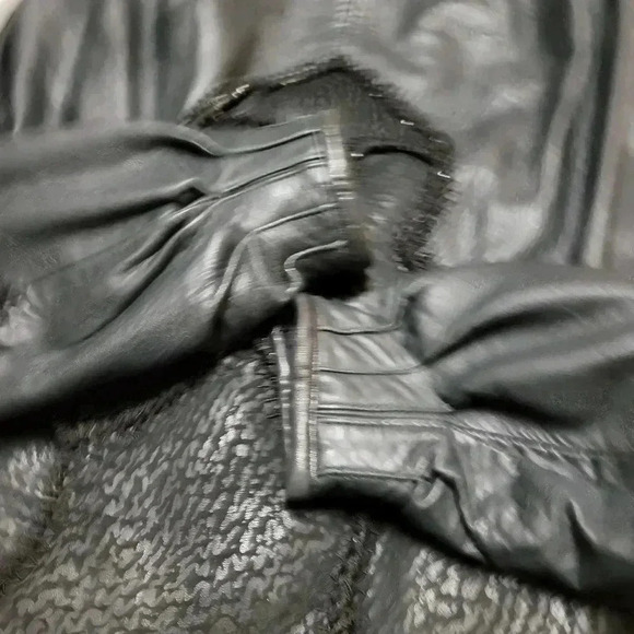 NORMA Canada Vintage 1980's Patchwork Art Knit Sweater Jacket Leather Size M - Picture 10 of 10